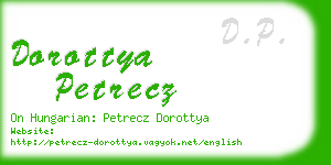 dorottya petrecz business card